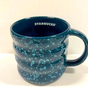 Starbucks Green & Blue Speckled Coffee Mug NWT